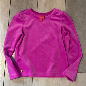 GUC Lilly Pulitzer Girls Mini Jansen Velour Top Size M (6-7) in Elderberry